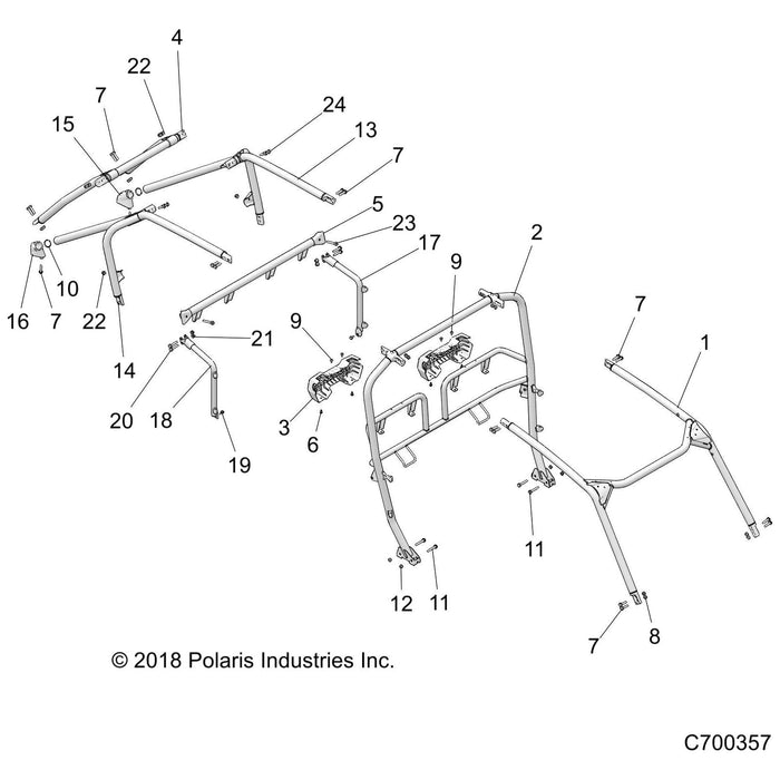 Weld-Hoop,Rops,Mid,Mp,Lf Lime by Polaris