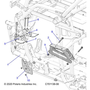 Weld-Lh Driveline Support,Blk by Polaris 1026521-458 OEM Hardware P1026521-458 Off Road Express