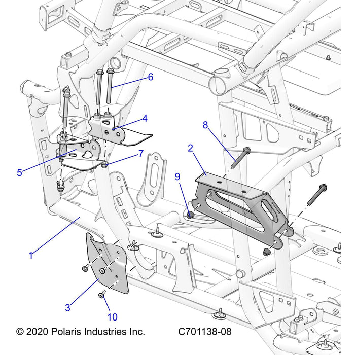 Weld-Lh Driveline Support,Blk by Polaris