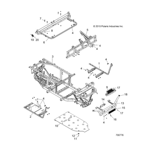 Weld-Main Frame,3P,Fs,M Blk by Polaris 1021651-458 OEM Hardware P1021651-458 Off Road Express Drop Ship