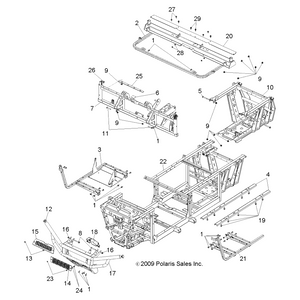 Weld-Main Frame,6X6,Blk by Polaris 1017394-067 OEM Hardware P1017394-067 Off Road Express Drop Ship