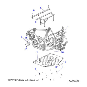 Weld-Main Frame, Blk by Polaris 1025554-458 OEM Hardware P1025554-458 Off Road Express Drop Ship