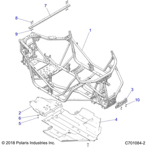 Weld-Main Frame,Blk by Polaris 1026532-458 OEM Hardware P1026532-458 Off Road Express Drop Ship