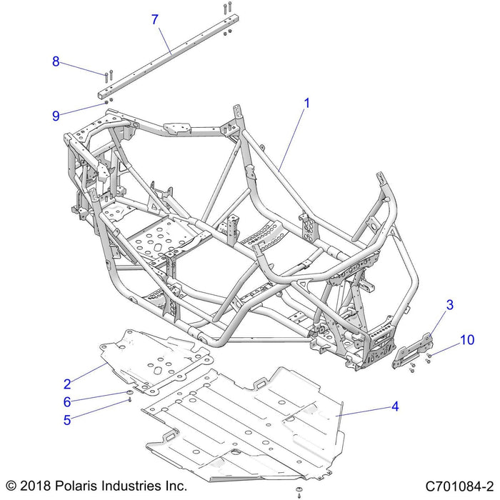 Weld-Main Frame,Blk by Polaris