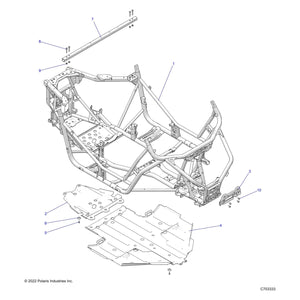 Weld-Main Frame,Blk by Polaris 1028031-458 OEM Hardware P1028031-458 Off Road Express Drop Ship