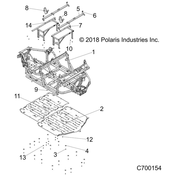 Weld-Main,Frame,Crew,Blk by Polaris