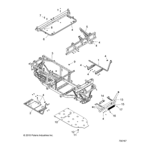 Weld-Main Frame,Eu,M.Blk by Polaris 1021332-458 OEM Hardware P1021332-458 Off Road Express Drop Ship