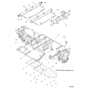 Weld-Main Frame,Frt,St-6,M.Blk by Polaris 1021982-458 OEM Hardware P1021982-458 Off Road Express Drop Ship