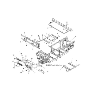 Weld-Main Frame,M Blk by Polaris 1017646-458 OEM Hardware P1017646-458 Off Road Express Drop Ship