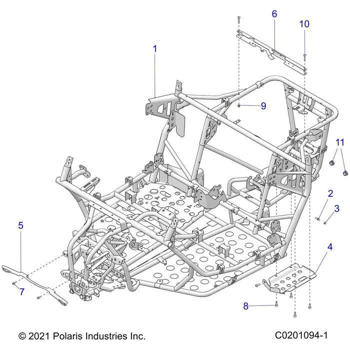 Weld-Main Frame,M.Blk by Polaris