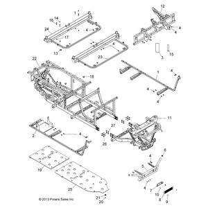 Weld-Main Frame,Rear,M.Blk by Polaris 1020157-458 OEM Hardware P1020157-458 Off Road Express Drop Ship