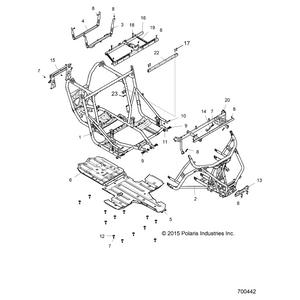 Weld-Main Frame,Rzr 64T,Tr,Blk by Polaris 1023022-458 OEM Hardware P1023022-458 Off Road Express Drop Ship