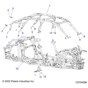 Weld-Main Frame,Rzr,74,Mp,Blk by Polaris 1024559-458 OEM Hardware P1024559-458 Off Road Express Drop Ship