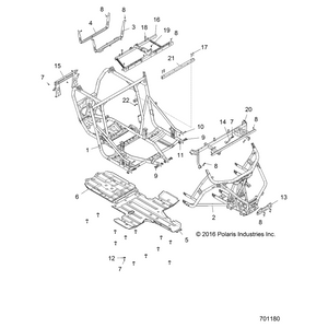 Weld-Main Frame,Tr,Blk by Polaris 1022974-458 OEM Hardware P1022974-458 Off Road Express Drop Ship