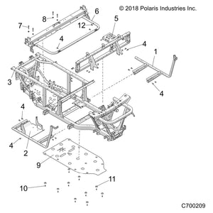 Weld-Main Frame,Trc,Blk by Polaris 1025577-458 OEM Hardware P1025577-458 Off Road Express Drop Ship