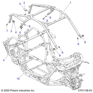 Weld-Mainframe,74,Blk by Polaris 1025011-458 OEM Hardware P1025011-458 Off Road Express Drop Ship