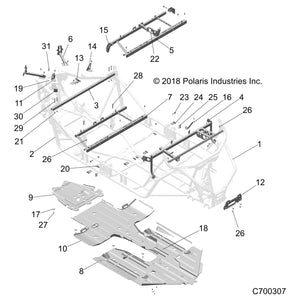 Weld-Mainframe,Frt,Mp,Swy,Blk by Polaris 1024538-458 OEM Hardware P1024538-458 Off Road Express Drop Ship