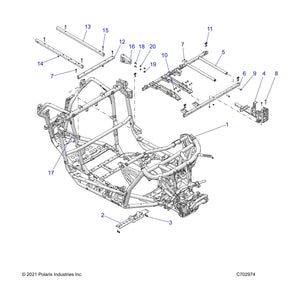 Weld-Mainframe,Iso,74,Blk by Polaris 1026099-458 OEM Hardware P1026099-458 Off Road Express Drop Ship