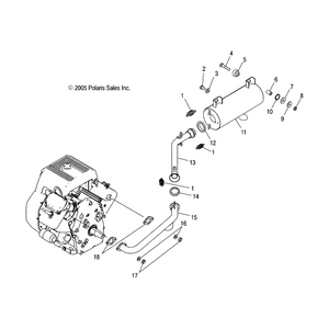 Weld-Manifold,Exhaust,Blk by Polaris 1261257-029 OEM Hardware P1261257-029 Off Road Express