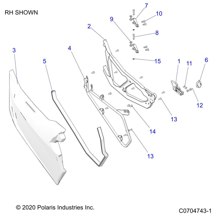 Weld-Mnt,Door,Lower,Lh,60,Blk by Polaris