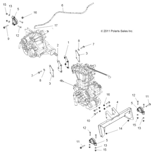 Weld-Mnt,Engine,Blk by Polaris 1018275-329 OEM Hardware P1018275-329 Off Road Express