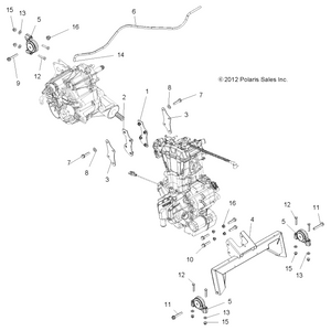 Weld-Mount,Engine,Blk by Polaris 1020642-329 OEM Hardware P1020642-329 Off Road Express