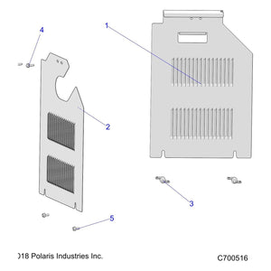 Weld-Mud Cover-2,Rh,Mblk by Polaris 1025373-458 OEM Hardware P1025373-458 Off Road Express