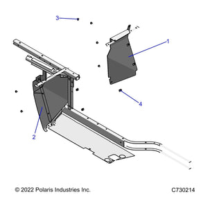 Weld-Mud Cover-2,Rh,Mblk by Polaris 1027257-458 OEM Hardware P1027257-458 Off Road Express