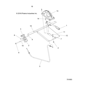 Weld-Park Brake Mount,Tr,Blk by Polaris 1023116-458 OEM Hardware P1023116-458 Off Road Express