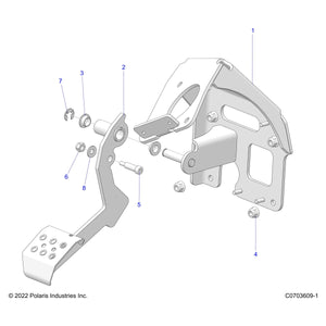 Weld-Pedal Eps Combo Mnt,Blk by Polaris 1021772-329 OEM Hardware P1021772-329 Off Road Express