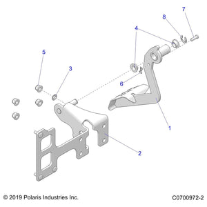 Weld-Pedal Mnt,Blk by Polaris 1025037-329 OEM Hardware P1025037-329 Off Road Express