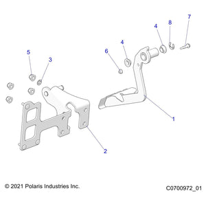 Weld-Pedal Mnt,Blk by Polaris 1027413-329 OEM Hardware P1027413-329 Off Road Express