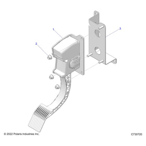 Weld-Pedal Mount,Blk by Polaris 1021664-329 OEM Hardware P1021664-329 Off Road Express