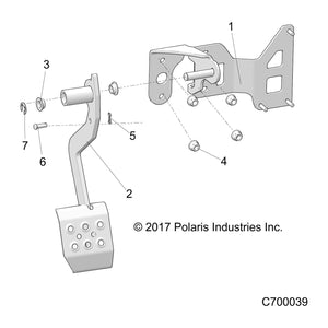 Weld-Pedal Mount,Tr,Blk by Polaris 1023602-329 OEM Hardware P1023602-329 Off Road Express