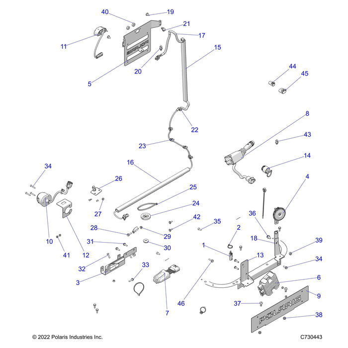 Weld-Regulator Mount,Blk by Polaris