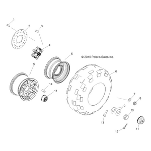 Weld-Rim,Rear,12X8,10Ga,M.Blk by Polaris 1520797-458 OEM Hardware P1520797-458 Off Road Express