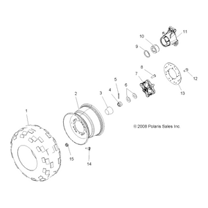 Weld-Rim,Rr,12X8,Blk by Polaris 1520797-067 OEM Hardware P1520797-067 Off Road Express