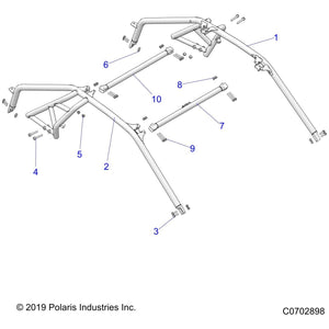 Weld-Rops,A-C Pillar,Lh,Blk by Polaris 1025808-458 OEM Hardware P1025808-458 Off Road Express