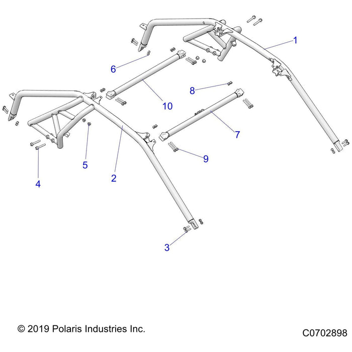 Weld-Rops,A-C Pillar,Lh,Blk by Polaris