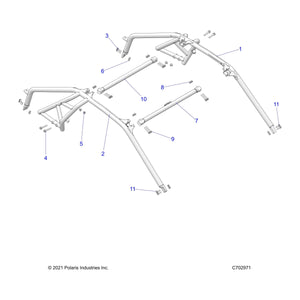 Weld-Rops,A-C Pillar,Lh,Blk by Polaris 1026305-458 OEM Hardware P1026305-458 Off Road Express