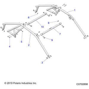 Weld-Rops,A-C Pillar,Lh,Sp.Yl by Polaris 1025304-323 OEM Hardware P1025304-323 Off Road Express