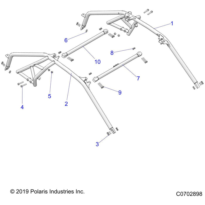 Weld-Rops,A-C Pillar,Rh,Blk by Polaris