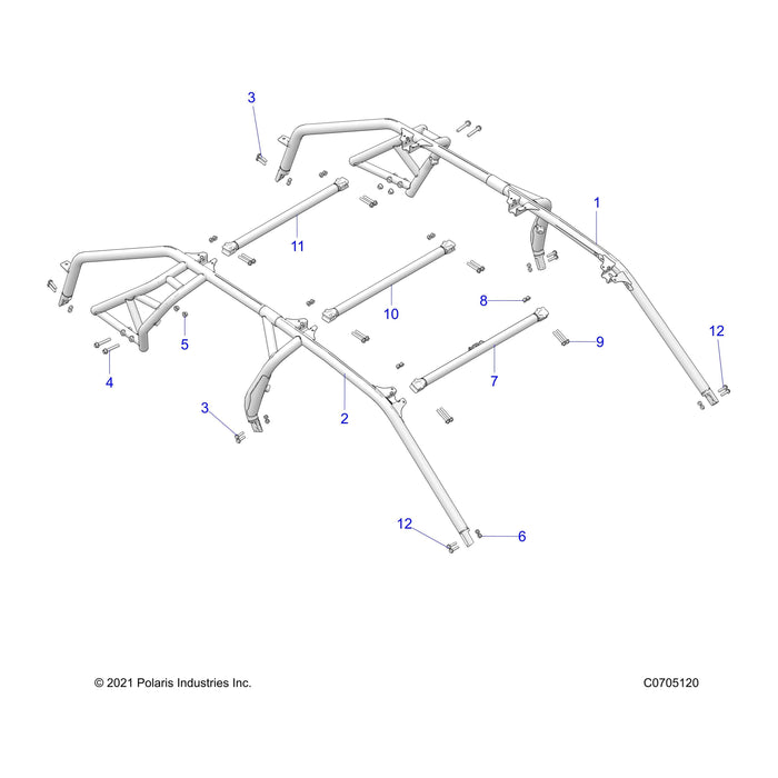 Weld-Rops,A-D Pillar,Lh,Blk by Polaris