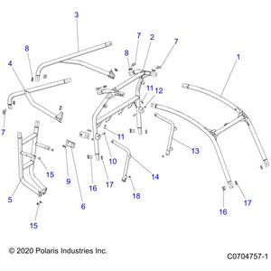 Weld-Rops,A Pillar,Blk by Polaris 1025834-458 OEM Hardware P1025834-458 Off Road Express Drop Ship