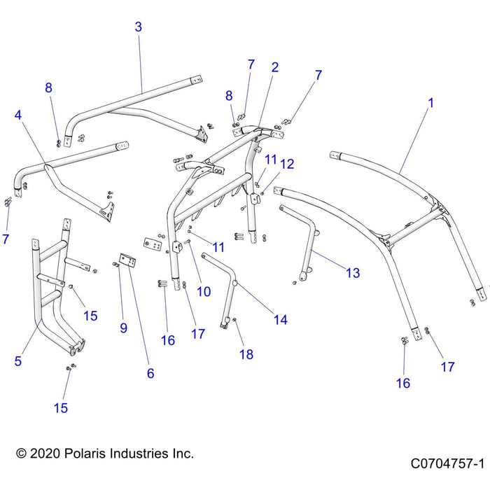 Weld-Rops,A Pillar,Blk by Polaris