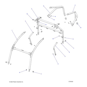 Weld-Rops,B-C Pillar,Lh,Eu,Blk by Polaris 1025984-458 OEM Hardware P1025984-458 Off Road Express