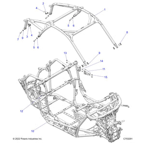 Weld-Rops,Main,Blk by Polaris 1024860-458 OEM Hardware P1024860-458 Off Road Express Drop Ship