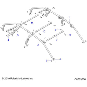 Weld-Rops,Mid,Cross,Mtttmsmo by Polaris 1024623-705 OEM Hardware P1024623-705 Off Road Express