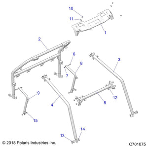 Weld-Rops,Rear,Tr,Blk by Polaris 1022885-458 OEM Hardware P1022885-458 Off Road Express