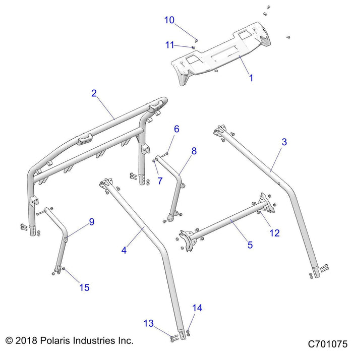 Weld-Rops,Rear,Tr,Blk by Polaris